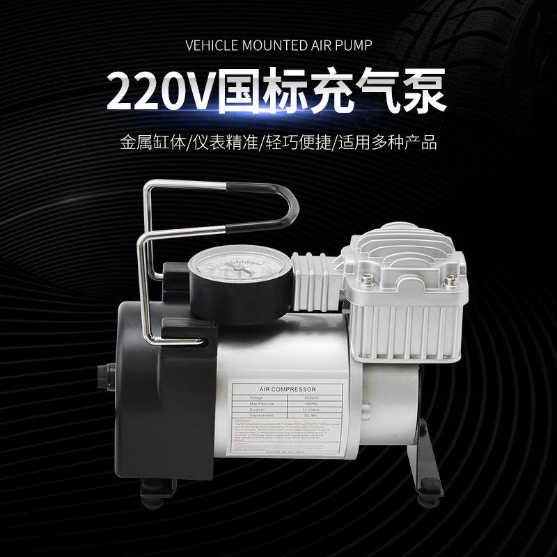220V电动充气泵便携汽车用轮胎便携式高压电动打气泵充气机