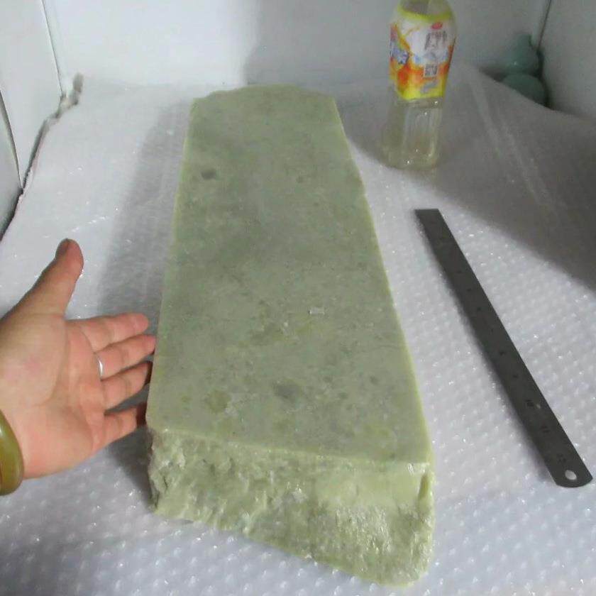 50*16.5*5CM青田冻石原石料两面平金石篆刻印章摆件料11公斤