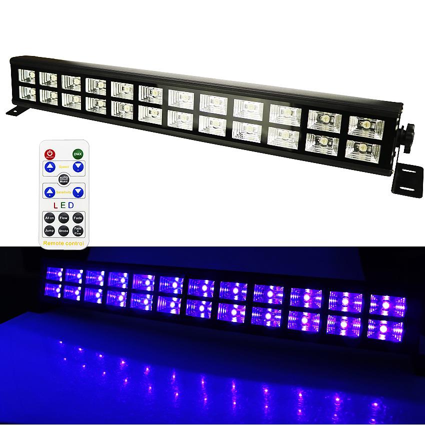 遥控24颗UV紫光灯DMX512帕灯洗墙灯氛围声控舞台灯气氛酒吧装饰灯