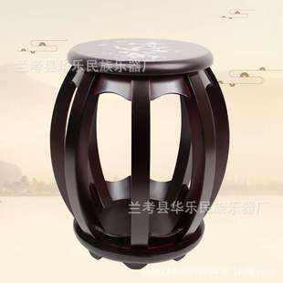 古筝凳子古风乐器实木圆凳子木制可弹奏木吉他国风琵琶