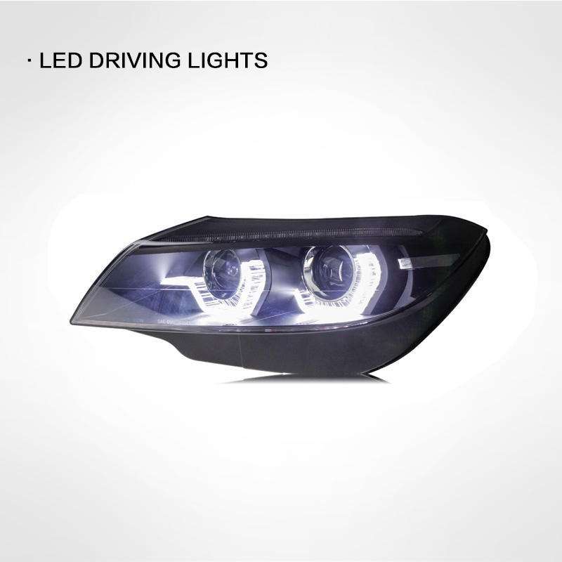 适用于09宝马Z4大灯总成E89改装透镜氙气大灯led日行灯流光转向灯
