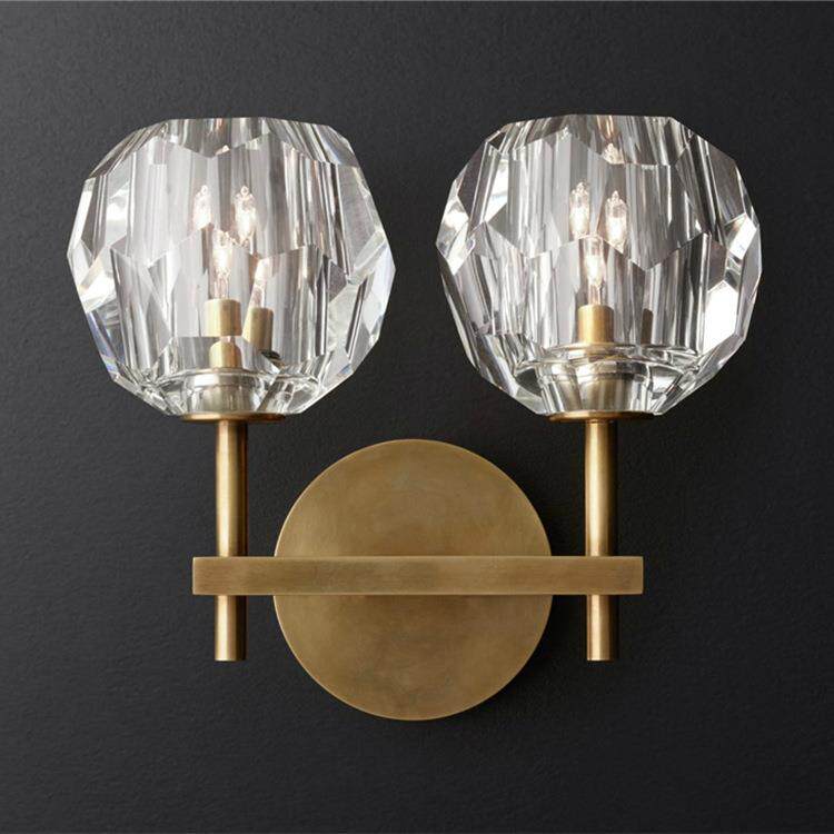 后现代RH客厅床头水晶球壁灯奢华样板间卧室酒店创意设计师led灯