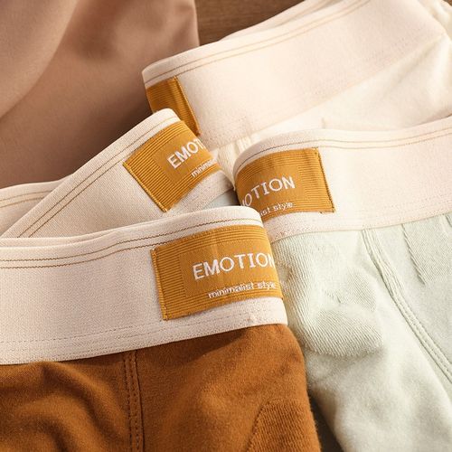 新款男内裤纯棉平角个性提花底z裤衩抗菌透气男生肌理亲肤四角裤