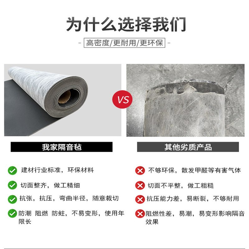 阻尼隔音毡阻燃墙体室内卧室ktv酒吧隔音材料吊顶地板阻尼隔音毯