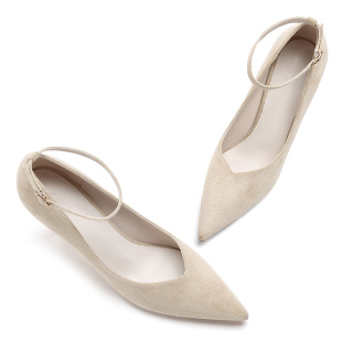 酒店工作鞋女黑色高跟鞋细跟职业装尖头中低跟软底百搭2020年新款