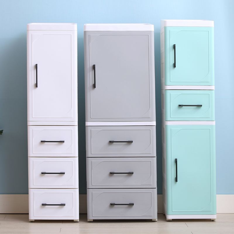 002F35CM夹缝收纳柜塑料床头柜开门抽屉式厨房整理柜卫生间储物柜