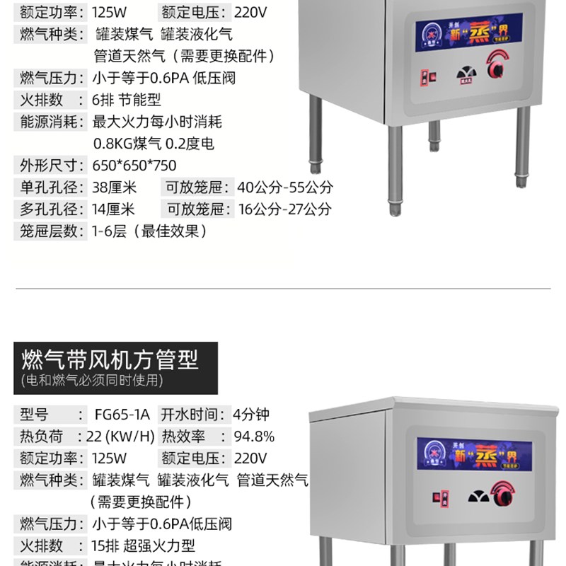 蒸包炉商用蒸汽炉小笼包燃气节能蒸馒头包子蒸炉蒸箱蒸包子机商用