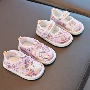 3岁2公主鞋 宝宝1 子女透气老北京春 软底学步鞋 儿童手工千层底布鞋