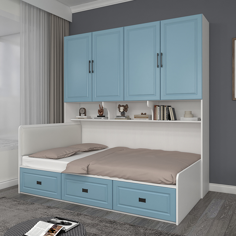 日式榻榻米床卧室书房小房间设计整体实木衣柜一体儿童房全屋定制