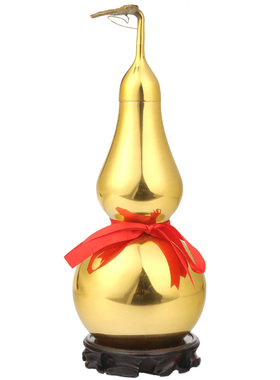 纯铜葫芦摆件开口铜葫芦大小号八卦百草明咒葫芦挂件