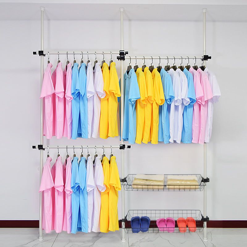 衣柜简易布艺简约现代收纳分层隔板三角组装衣柜挂衣杆多功能免钉