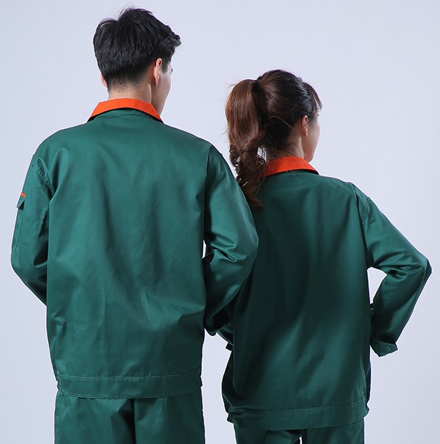 工作服套装男劳保服园林绿化春秋夏工装物业保洁养护工服绿色定制