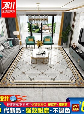 灰色系客厅拼花廊地砖800x0入0 过8道585瓷砖走拼花餐厅户玄关地