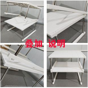 45cm宽家居整体橱柜隔板隔层桌面厨房衣柜可叠加储物置物架柜子收
