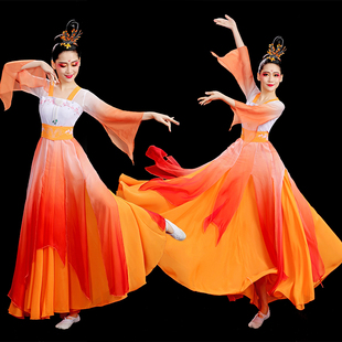 古典舞蹈服女飘逸k纱衣中国风演出服练功服大摆裙舞蹈剧女艺考套