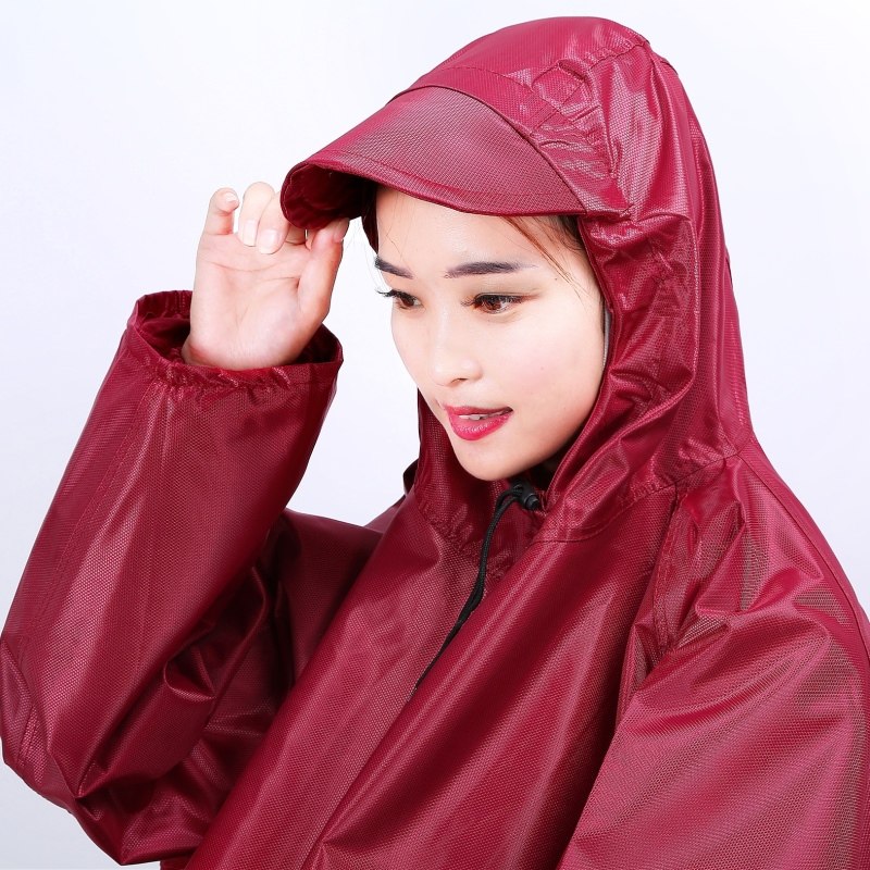 雨衣单人b女成人电动自行车摩托骑行徒步韩国时尚雨披加大加厚防