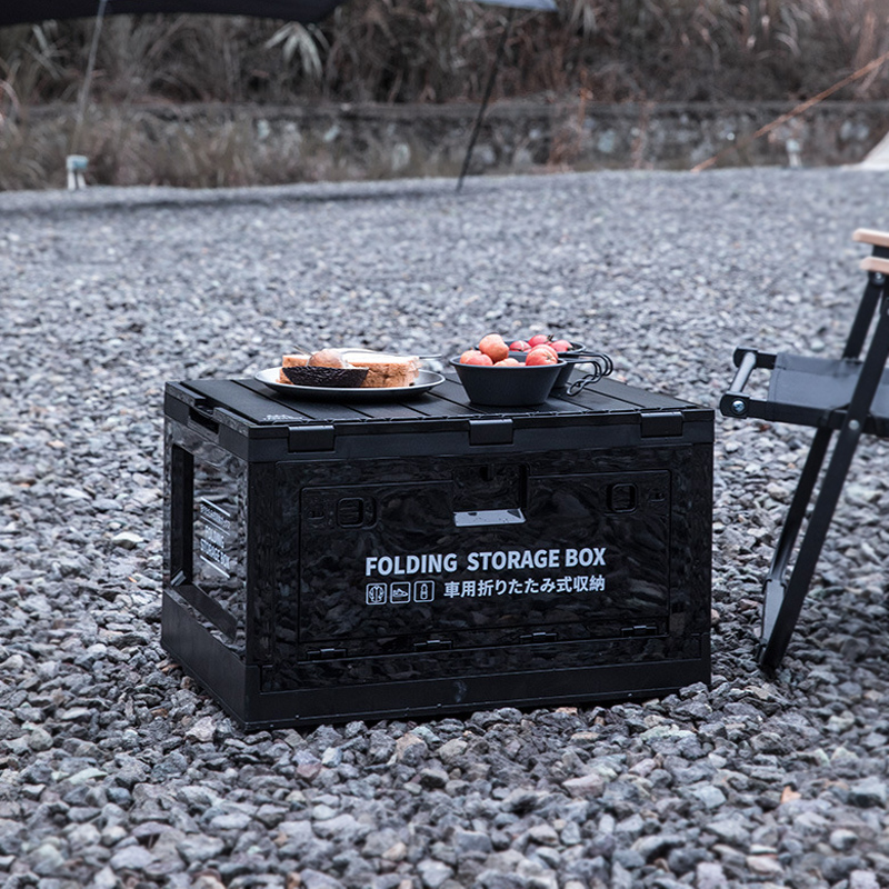 折叠箱户外车载后备箱收纳箱黑化风便携K露营野餐储物箱子延长箱