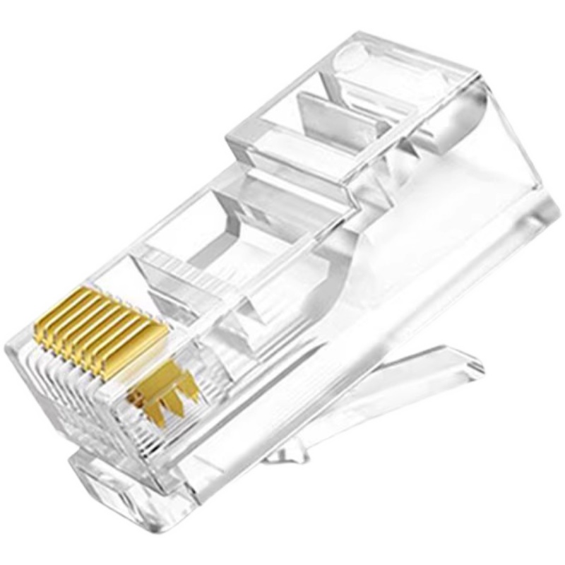 超五类 超六类 屏蔽网络8p8c水晶头网A路线RJ45接头10/ 100个盒
