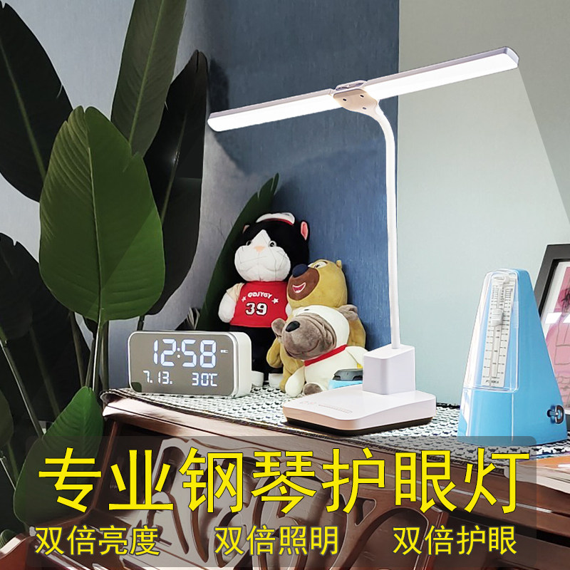 LED钢琴灯f练琴专用护眼充插电两用式学习乐谱古筝弹吉他照明台灯