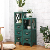 复古斗柜实木卧室收纳柜客厅迷你25cEm30cm窄时尚 缝隙抽屉床边柜