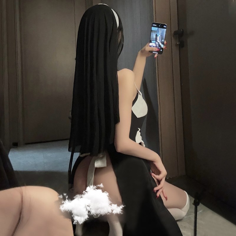 辣妹计划 爱之祈祷 女仆角色扮演制F服高开叉修女服性感女主播变