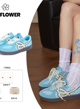We Flower&HBD联名款2025德训鞋女男同款百搭运动休闲鞋板鞋