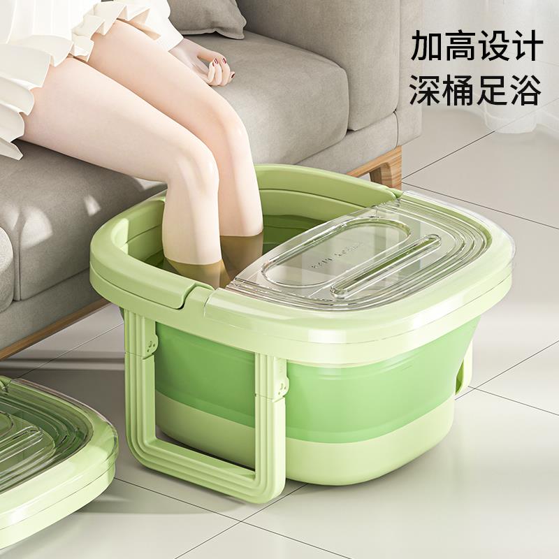 可折叠泡脚桶家用加高深过小腿保温按摩足浴盆新款冬季养生洗脚盆
