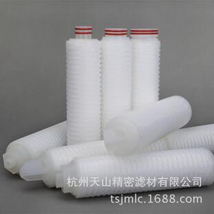 厂家直销0.2—0.65微米聚四氟乙烯折叠滤芯PTFE膜折叠滤芯