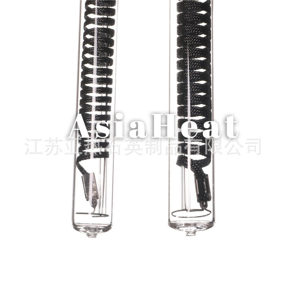 12V24V36V100W玻璃加热管石英不锈钢固定头单端碳纤维发热管