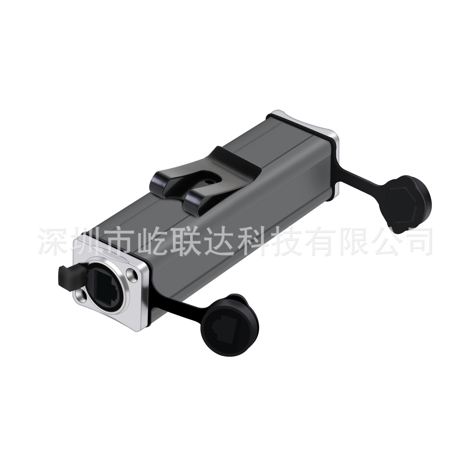 跨境热销 新款网口延长线连接器CAT5E网线直通RJ45母座防水接头