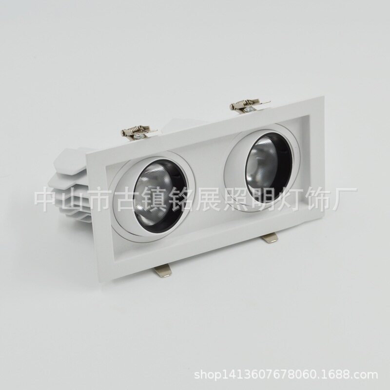 双头方形LED射灯高亮牛眼防眩10W20W30W灯具厂直销