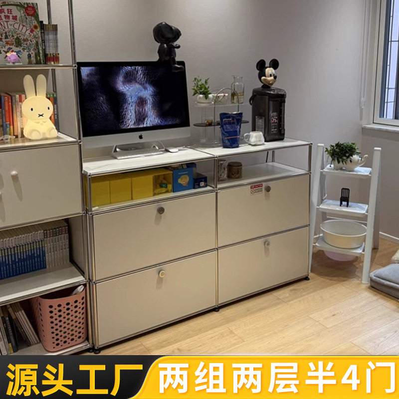 北欧轻奢不锈钢角餐边柜
