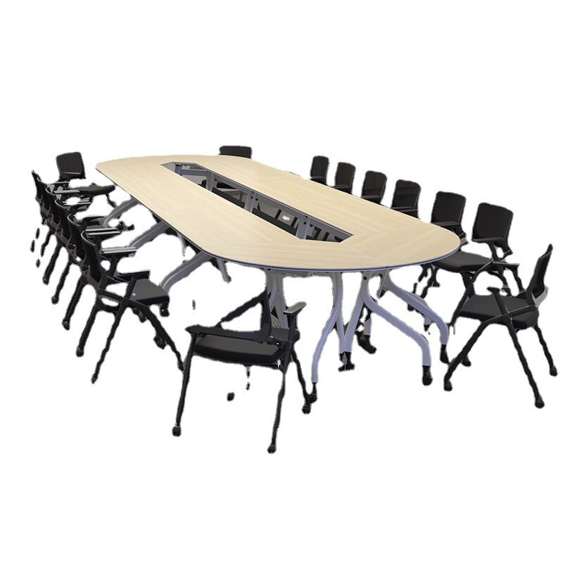 会议室折叠培训桌椅组合会议桌简约现代可移动拼接可折叠多功能办图片