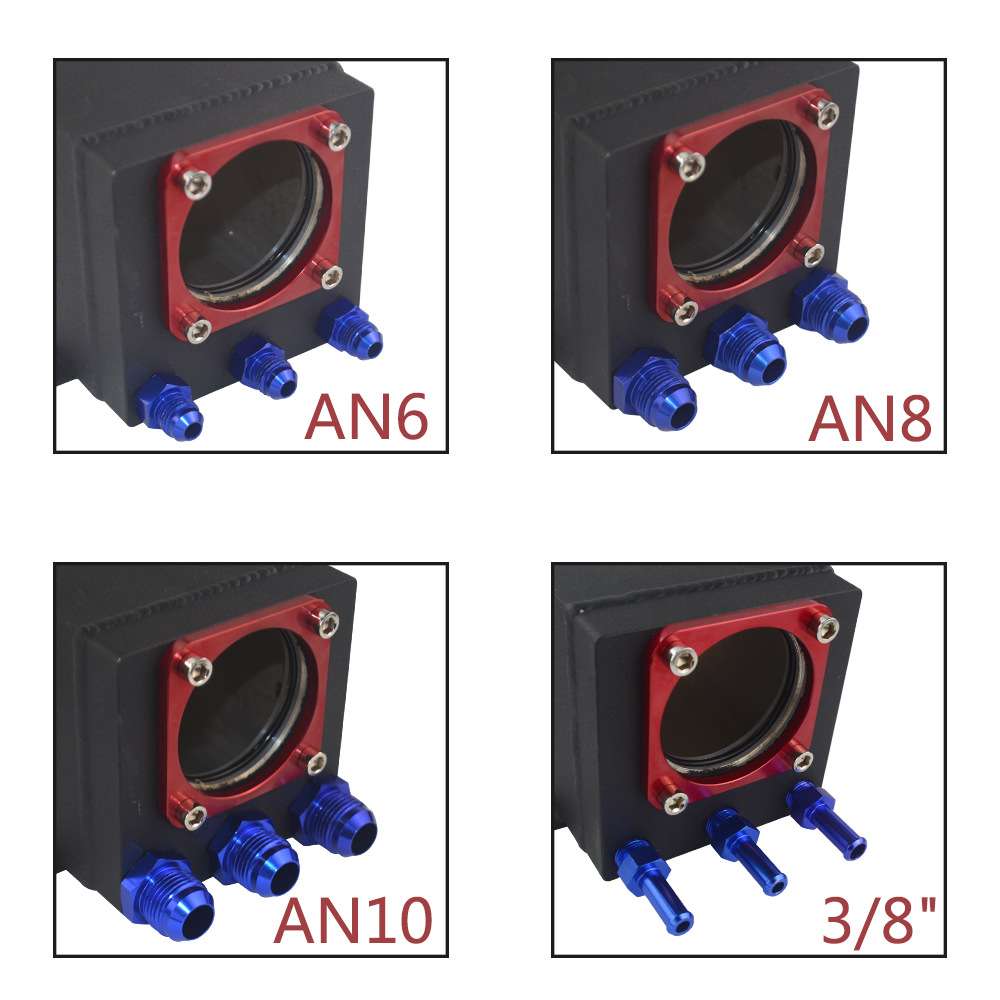 EBAY改装汽配副燃油箱口径60MM带AN6 /AN8/ AN10接头配件