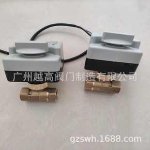 手自一体式 二通三通三线二控AC220V电动内螺纹丝扣球阀 电动球阀