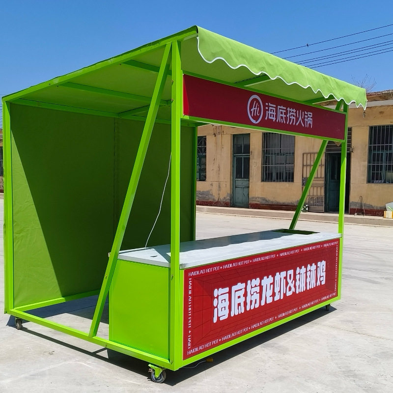 户外可移动摊位架网红夜市活动摆摊桌棚架集市摊位可折叠展示架