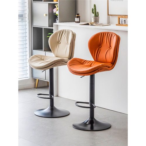 升降轻奢吧台椅现代简约旋转高脚凳家用靠背酒吧椅子收银台吧凳子