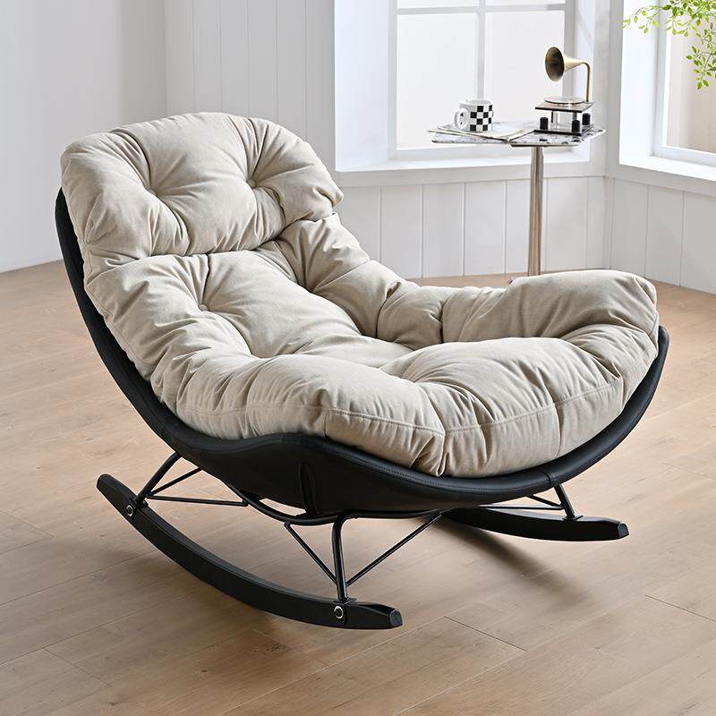北欧单人摇摇椅简约现代客厅阳台卧室休闲懒人沙发椅可睡可躺单椅