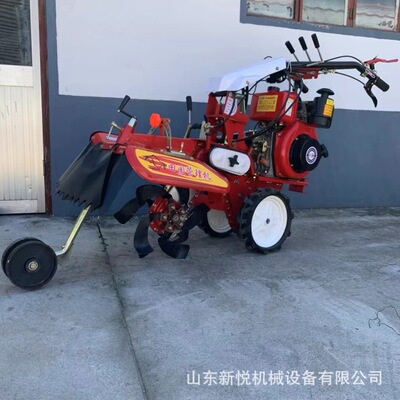 电启动柴油田园管理机 大葱大姜土地开沟培土机 自走式起垄封葱机
