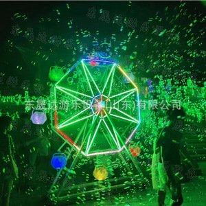 网红互动摩天轮  广场夜市商场广场夜景引流灯光设施旋转泡泡机
