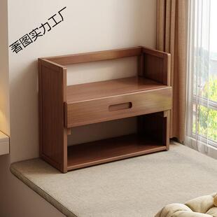 飘窗书架桌面置物架窗台阳台收纳储物柜简易多层家用书桌上小书柜