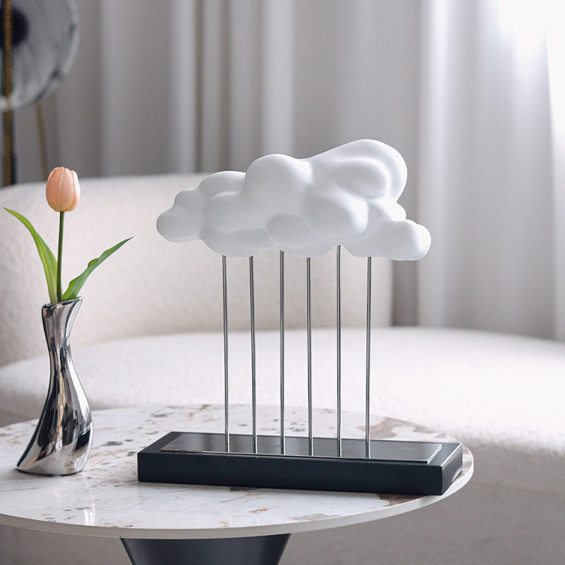 轻奢抽象云朵摆件售楼处电视柜客厅桌面创意艺术云团设计师装饰品
