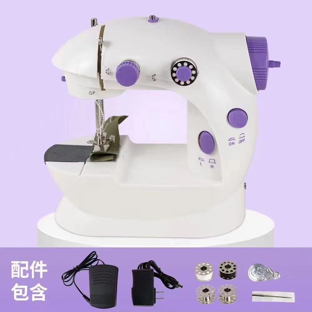 家庭缝纫机家用裁缝机小型迷你全自动手动手持电动吃厚家用缝纫机