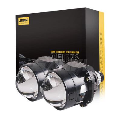 三为车灯工厂2.5寸矩阵LED双光透镜大灯40w6000k小车摩托车大灯