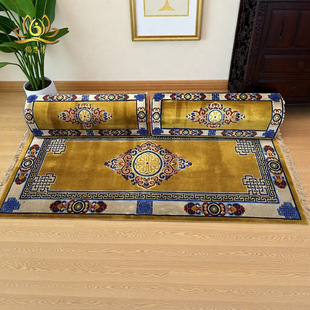 藏式家居法座扶手沙发坐垫靠背羊毛毯柔软挂毯木榻座垫藏毯一对