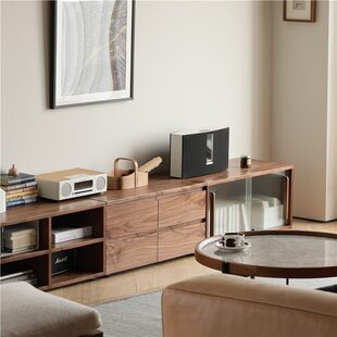 北美黑胡桃木电视柜茶几组合全实木原木北欧日式小户型客厅落地柜