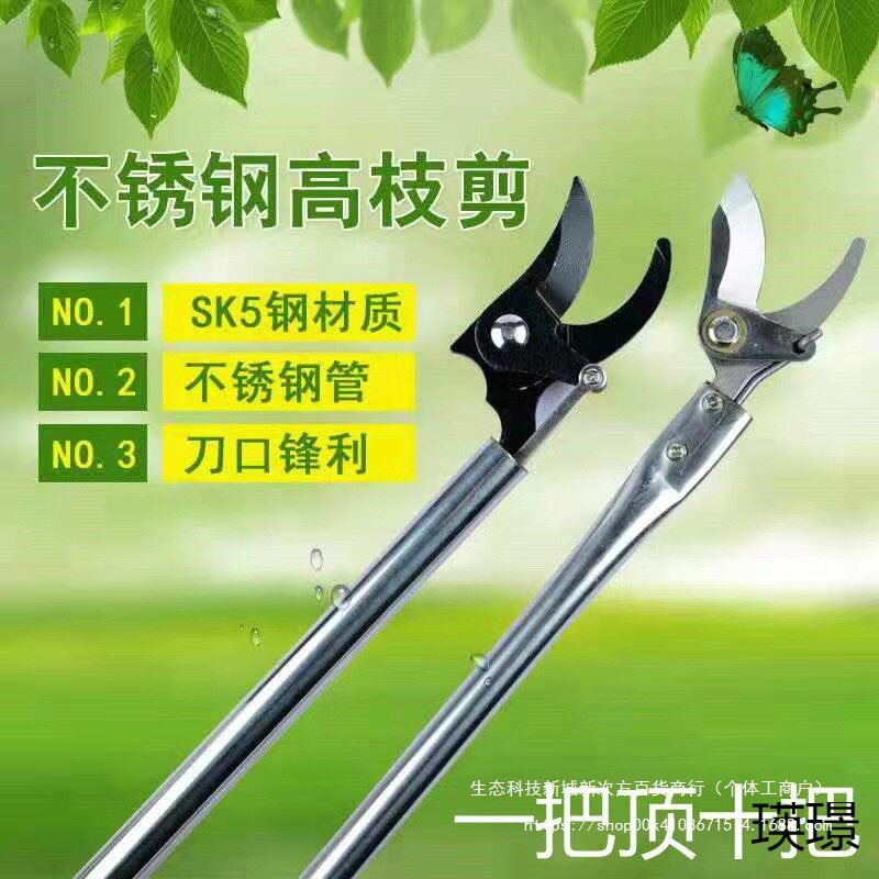 槐花剪高枝剪修枝剪不锈钢修剪园林疏花稀果剪枝槐米加长杆高空剪