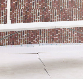 244*76*74cm对折休闲桌 28*1.0mm腿管 折叠带提手可收纳餐桌 8FT