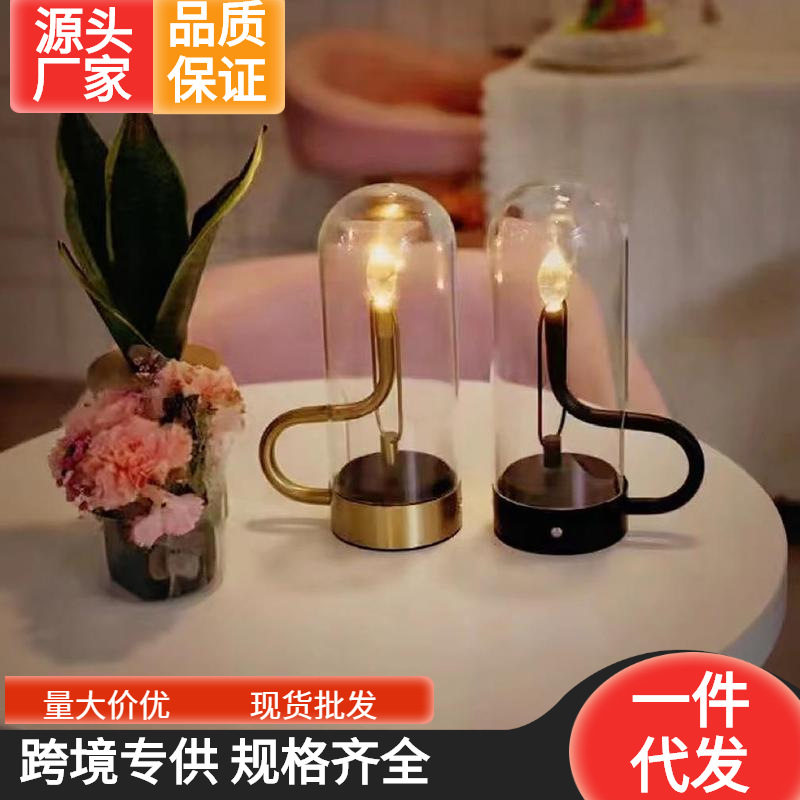 亚马逊跨境餐厅酒吧触摸小夜灯USB充电氛围蜡烛台灯家居跨境热卖