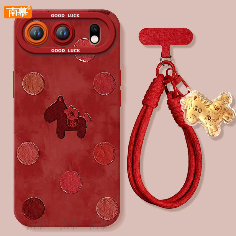 波点小马适用荣耀500手机壳400Pro新款300套2026马年200华为100硅胶90防摔por新年款80过年HONOR外壳70红色60